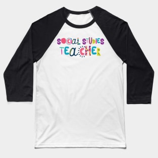 Cute Social Studies Teacher Gift Idea Back to School Baseball T-Shirt
